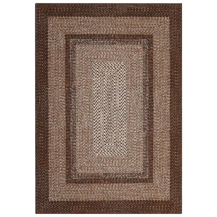 Farmhouse Runner Rugs Braided Print Hallway Rug with Non Slip Rubber Backing Washable Stain