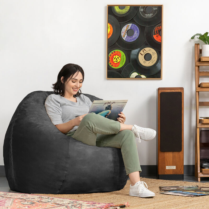 Jaxx Saxx 4 Foot Round Bean Bag w/ Removable Cover