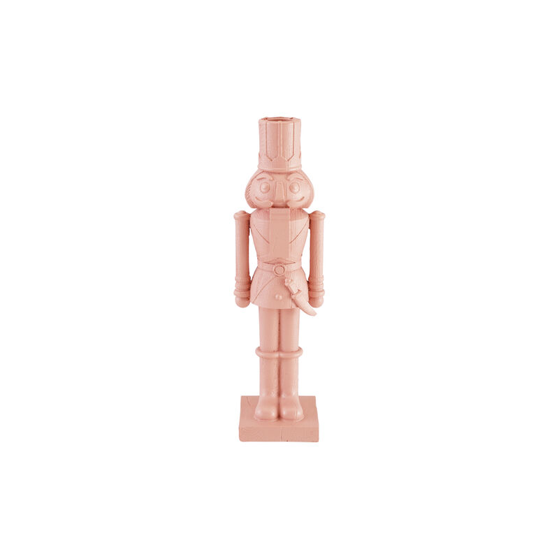 Blush Pink Nutcracker Taper Holder in Artisan Resin image number 0