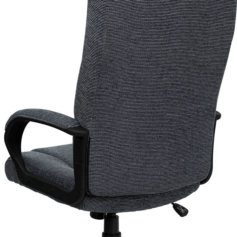 Rochelle High Back Gray Fabric Executive Swivel Office Chair with Arms image number 4