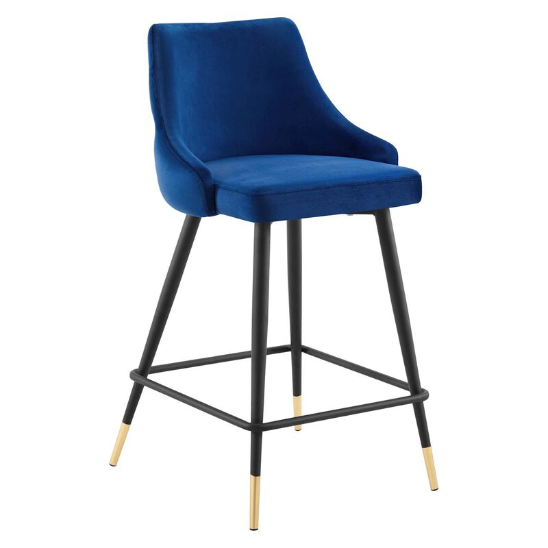 Adorn Performance Velvet Counter Stool Set of 2 image number 1