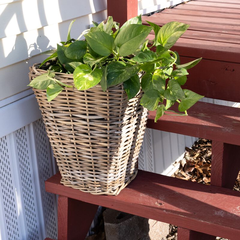 Saboga Home&trade; Square Tapered Planter with Black Plastic Insert image number 2
