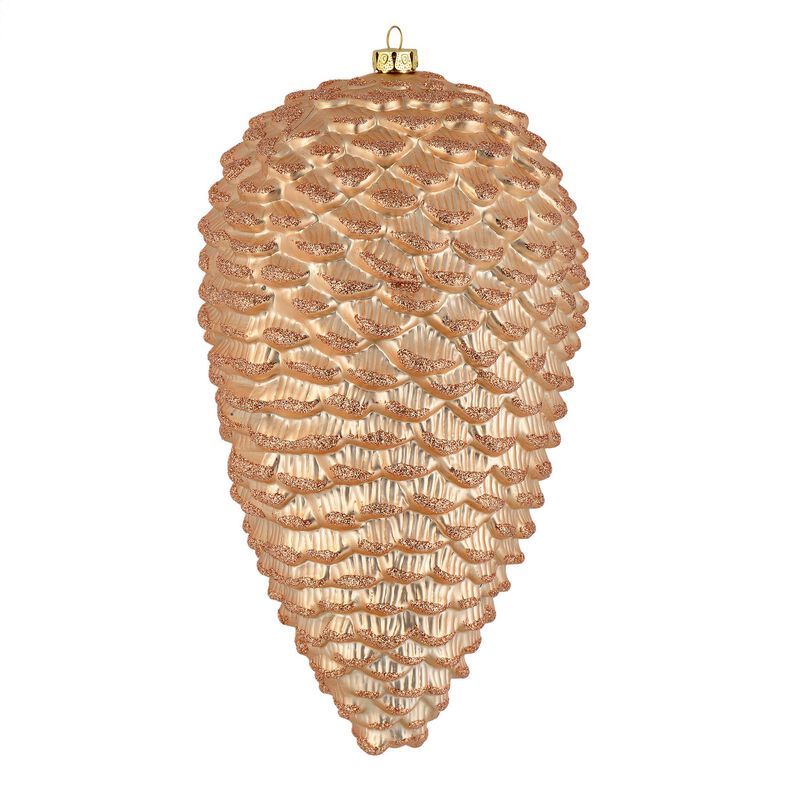 10" Cafe Latte Matte Glitter Pinecone 2/ image number 0