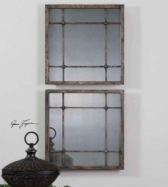 Uttermost Saragano Square Mirrors Set/2