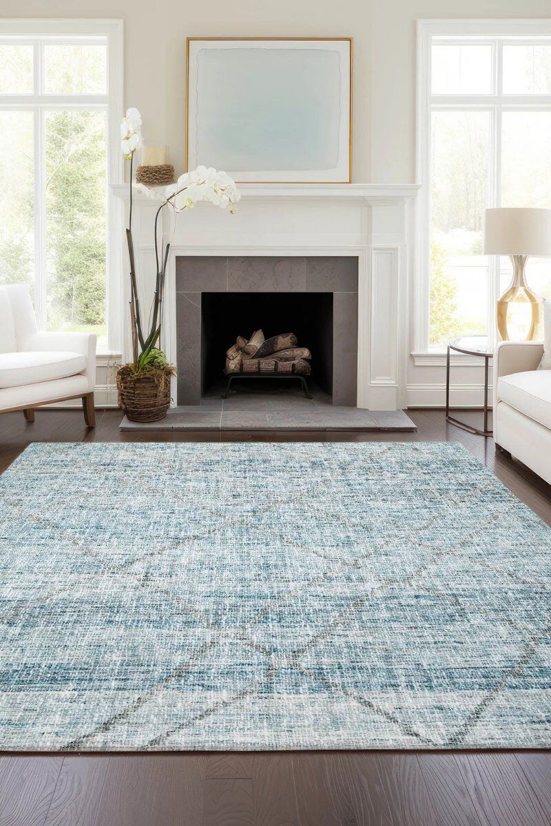 Portico BO1 Teal 9' x 12' Rug image number 1