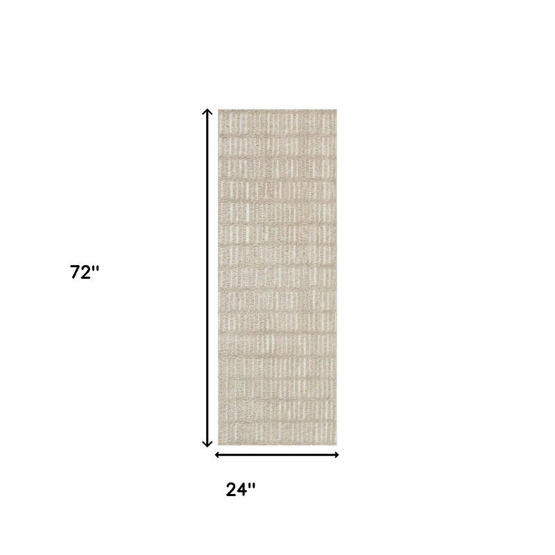 HomeRoots Geometric Runner Rug image number 2