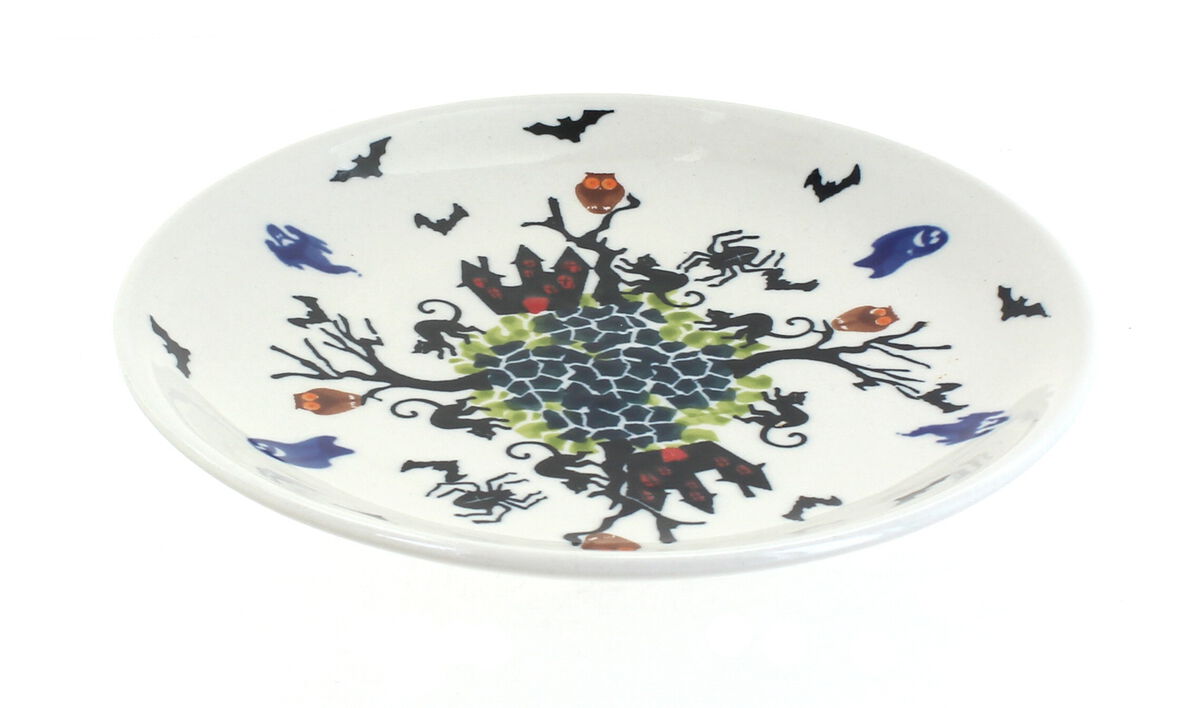 Blue Rose Polish Pottery Willow Dessert Plate