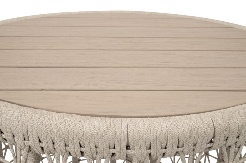 Knit Outdoor Round End Table image number 1