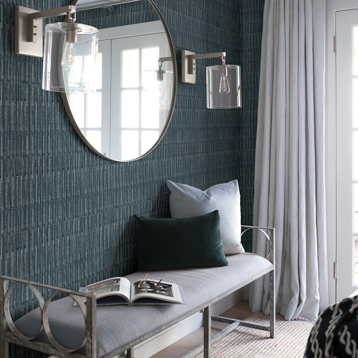 Brixton Indigo Texture Wallpaper