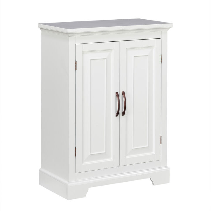 St. James Freestanding Two-Door Floor Cabinet , White