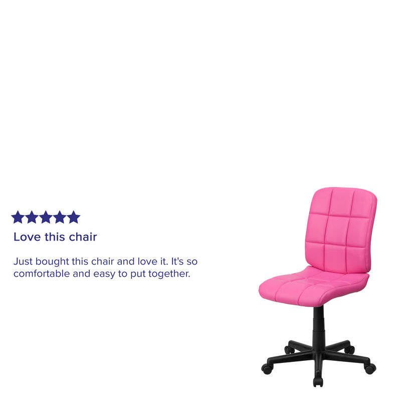 Clayton Mid-Back Quilted Vinyl Swivel Task Office Chair image number 2