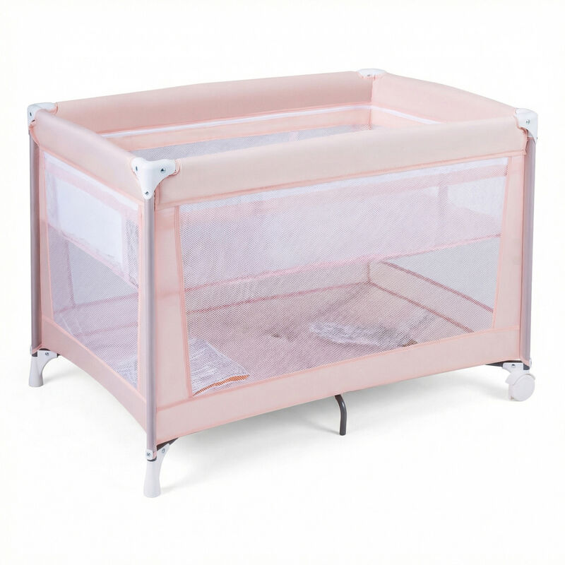 Folding Baby Playard with Soft Mattress and Portable Travel Crib for Infants image number 0