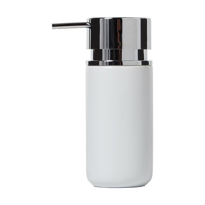 SKL Home Saturday Knight Ltd Sorbet Beautifully Designed Lotion/Soap Dispenser - 6.51x2.6x2.6", White