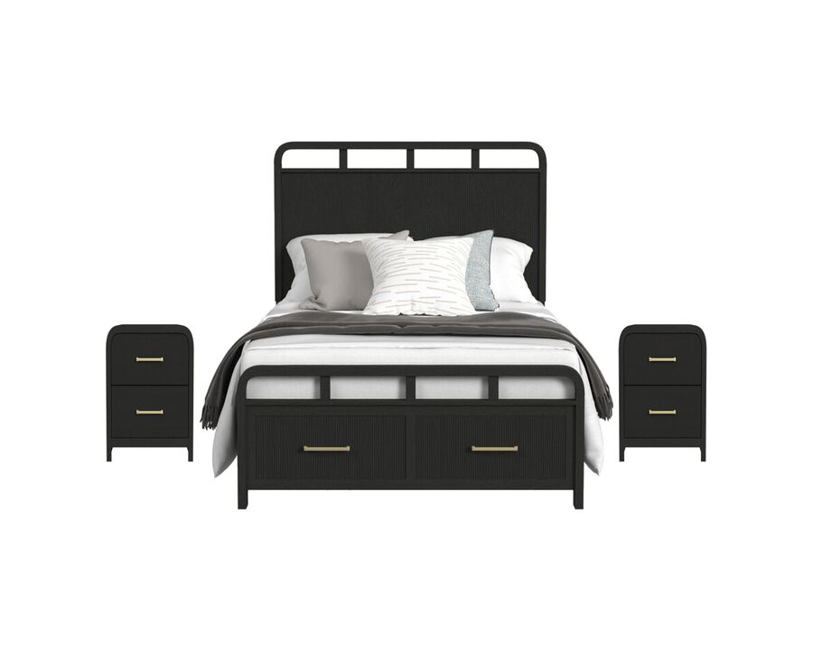 Ridgemont Black Queen 3-Piece Set