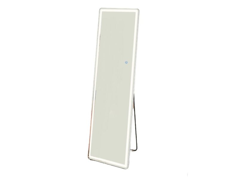 Full Length LED Mirror 60"x16", 3 Color Lighting Dressing Mirror with Touch Control, White
