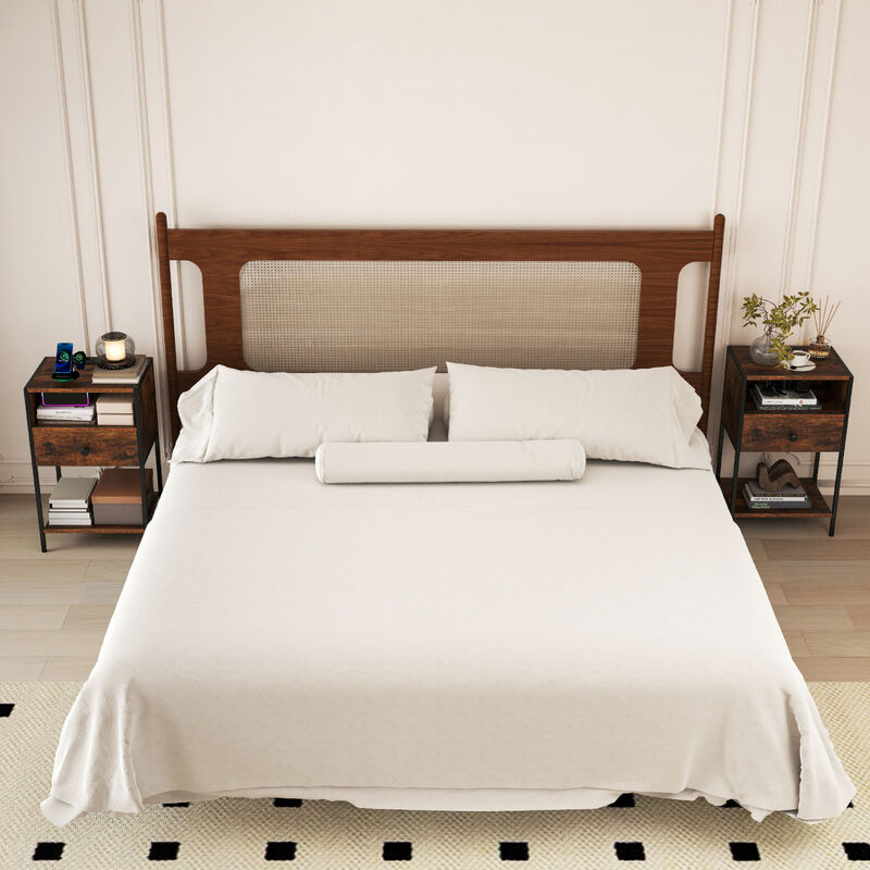 Modern Nightstand with Charging Station, USB Ports and Electrical Outlets image number 5