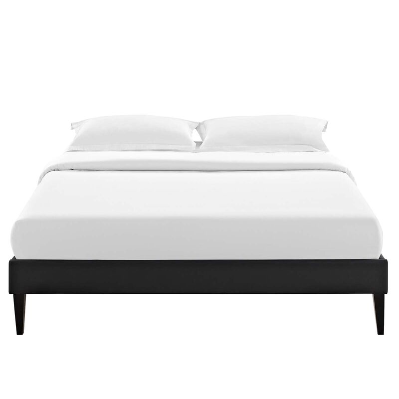 Modway - Tessie Full Vinyl Bed Frame with Squared Tapered Legs Black