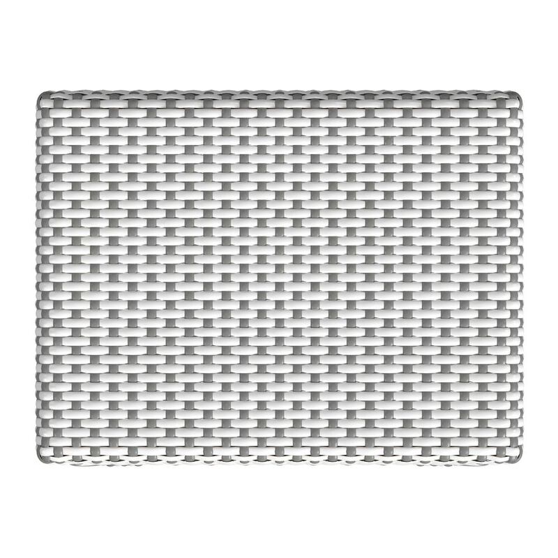 Butler Specialty Robias Rectangular Rattan 30 Bar Stool, Gray and White Dot