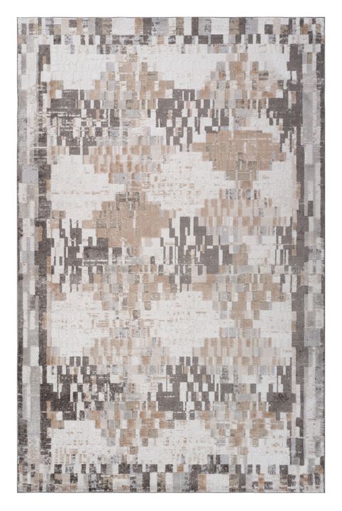 HomeRoots Abstract Distressed Area Rug