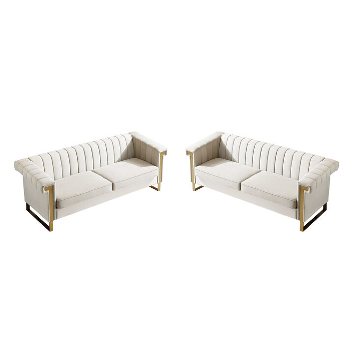 Satwud Luxury Velvet Sofa Set