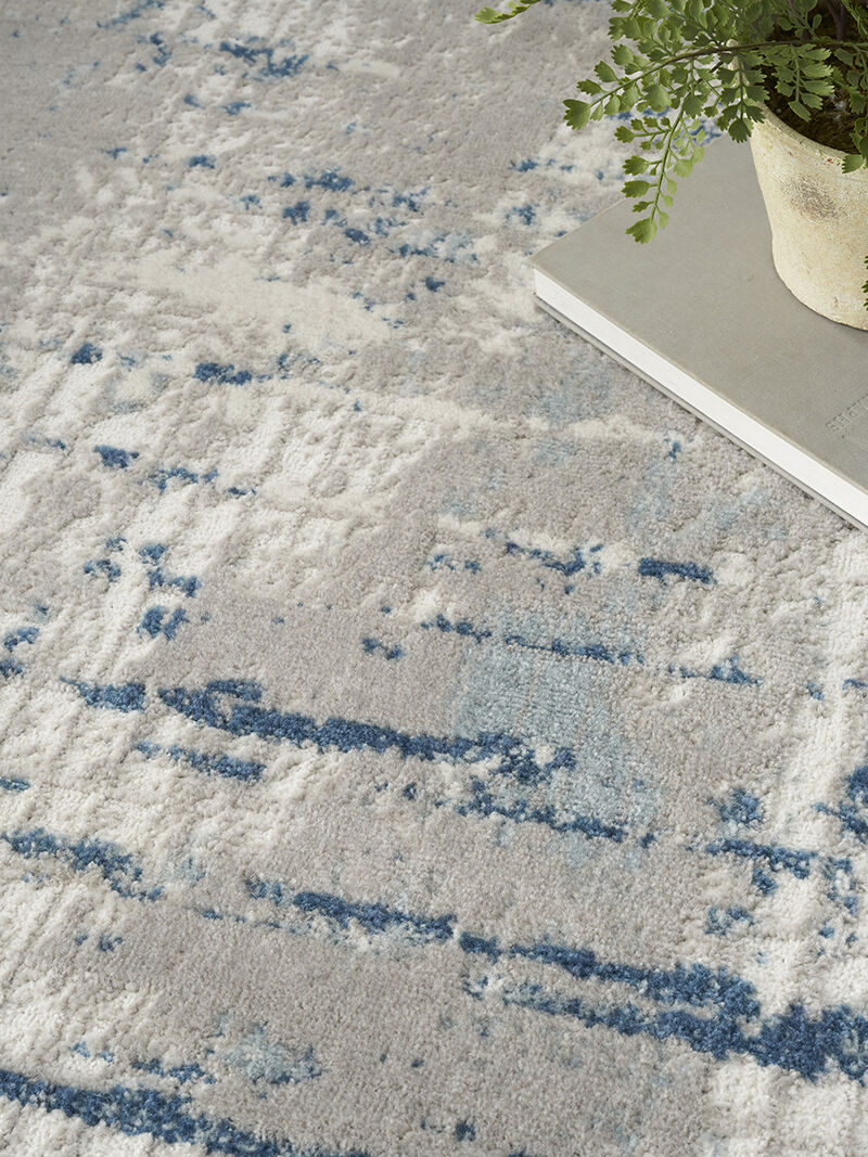 Quarry QUA01 Ivory/Gray/Blue 6' x 9' Rug