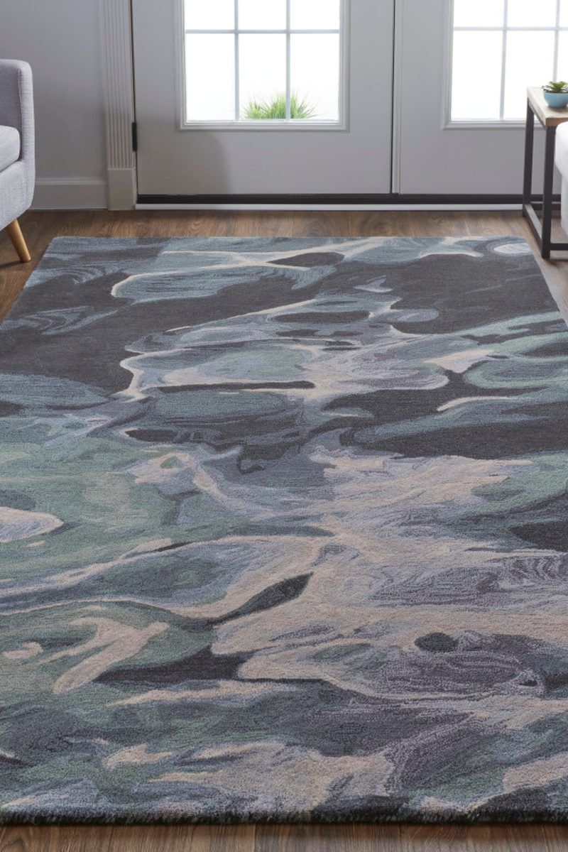 Amira 8635F Green/Blue 8' x 10' Rug image number 2