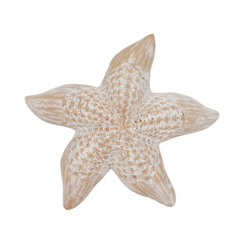 White Resin Wicker Starfish image number 0