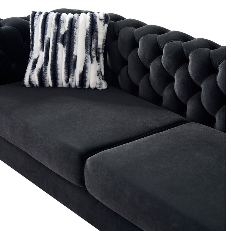 Grirn Velvet Chesterfield Sofa image number 7