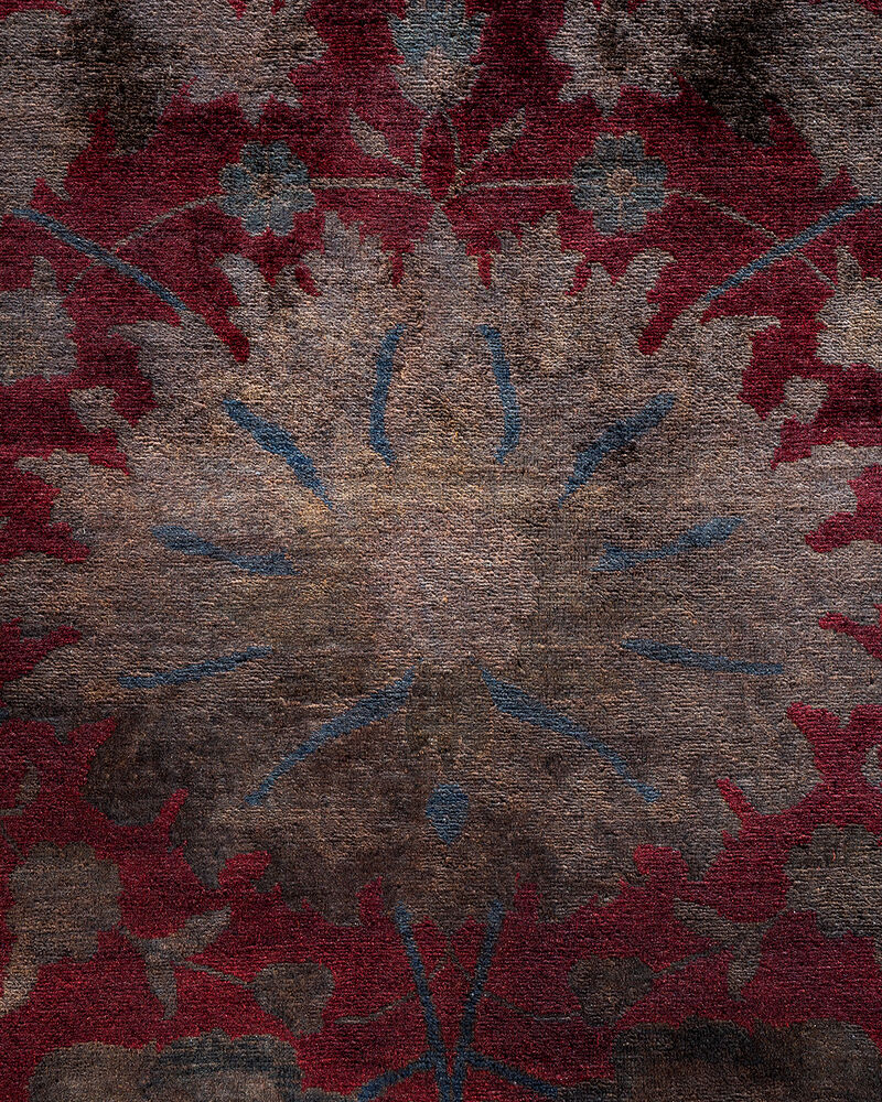 Fine Vibrance, One-of-a-Kind Hand-Knotted Area Rug  - Red, 9' 0" x 12' 1"