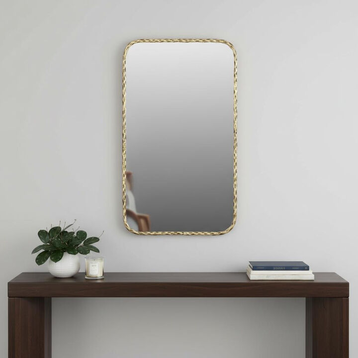 HomeRoots 48" Brass Iron Framed Accent Mirror