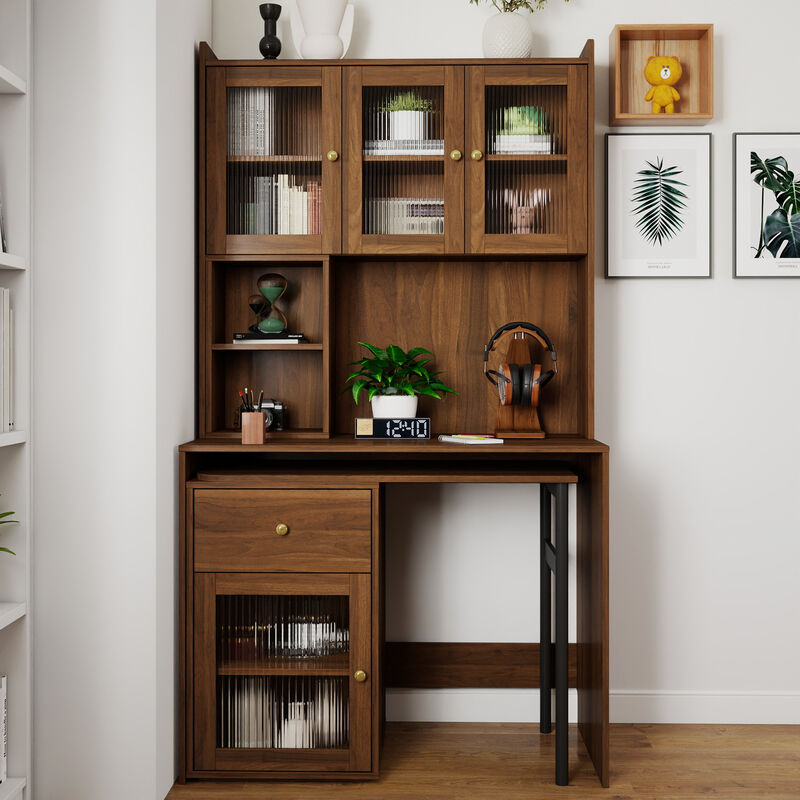 Tofrop Computer Desk with  Bookshelf image number 2