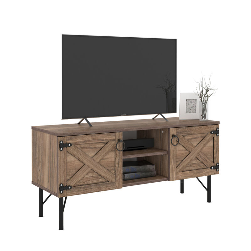 Streamdale Loft Wood 2 Cupboards Vintage TV Stand