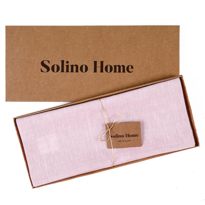 Solino Home 100% Pure Linen Table Runner - Athena
