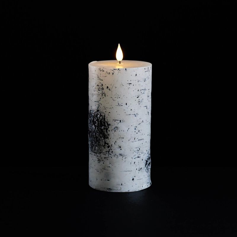 HomeRoots Set of Two Unscented Candle Flameless Pillar Candles image number 2