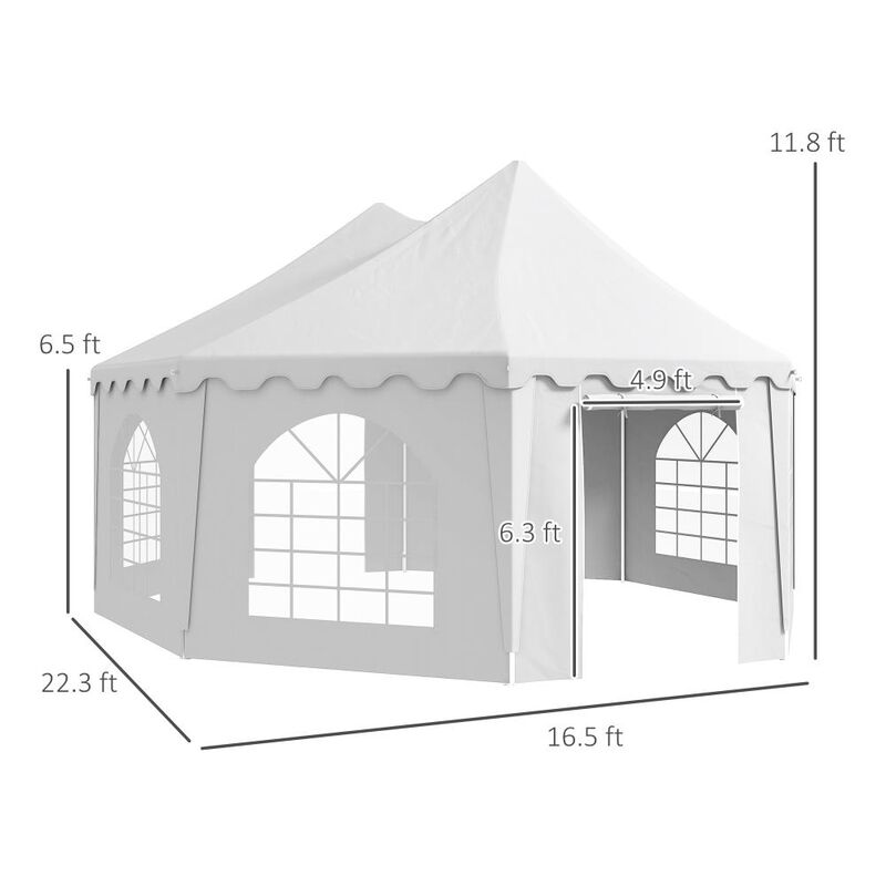 Hivvago Large Party Tent 22.3x16.4 with Carrying Bags for Events image number 2