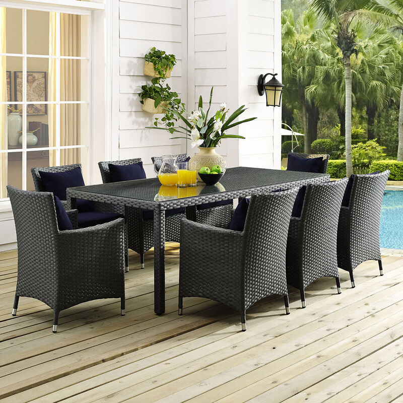 Modway - Sojourn 82" Outdoor Patio Dining Table Chocolate image number 1