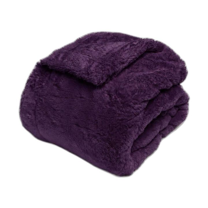 Carmel Large Faux Fur Throw Blanket
