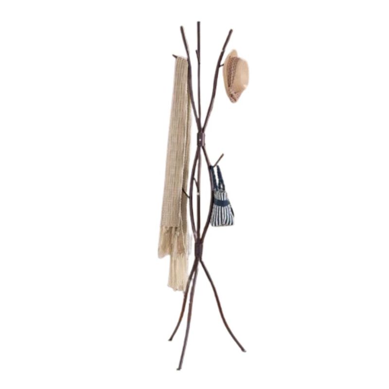 Hivvago Metal Tree Branch Style Coat Rack with Multiple Hooks in Bronze