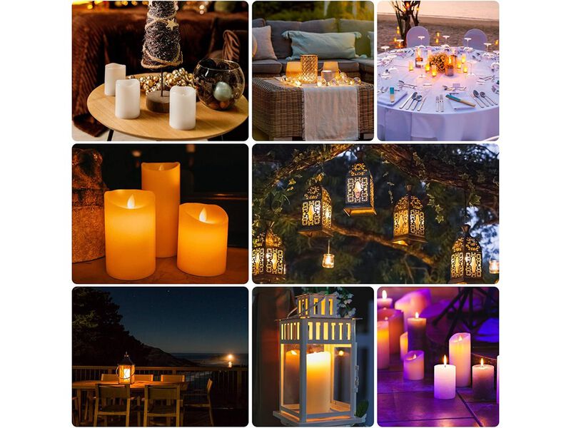 Waterproof Flickering Flameless Candles,Battery Operated Candles image number 5