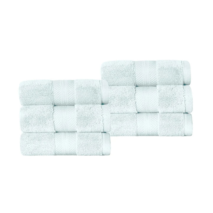 6 Pack Turkish Cotton Hand Towels Set, Soft Quick Dry Absorbent Towels for Bathroom Kitchen