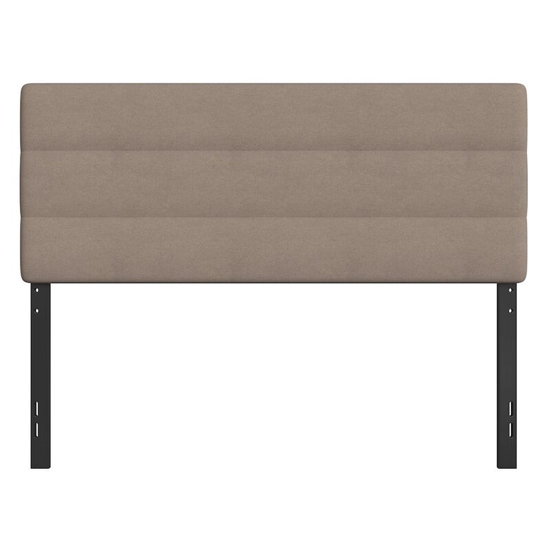 Flash Furniture Queen Channel Stitched Fabric Upholstered Headboard,  Taupe image number 4
