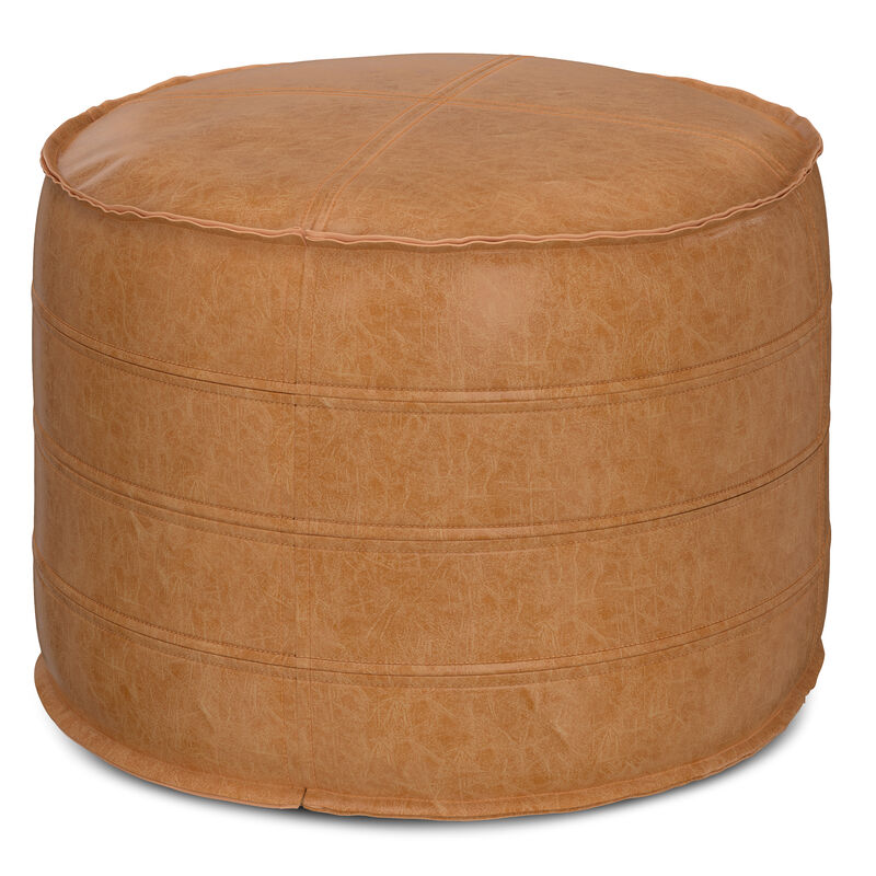 Simpli Home Brody 20 Inch Round Pouf image number 0