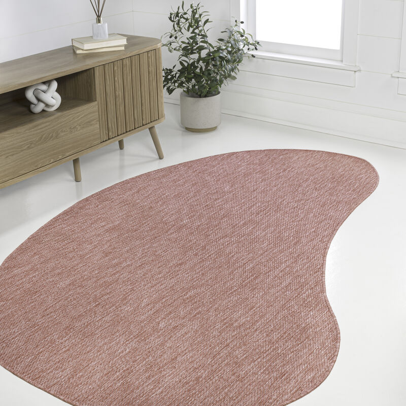 Evan Modern Rustic Organic Curve Area Rug