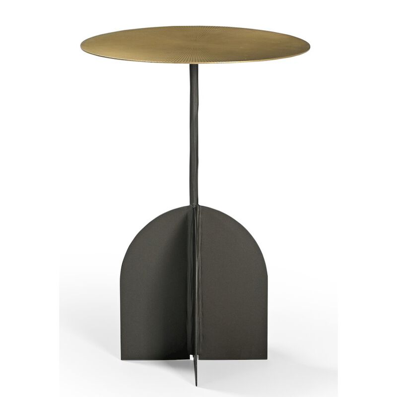 Alex Hamilton Galahad Iron Side Table in Textured Brass