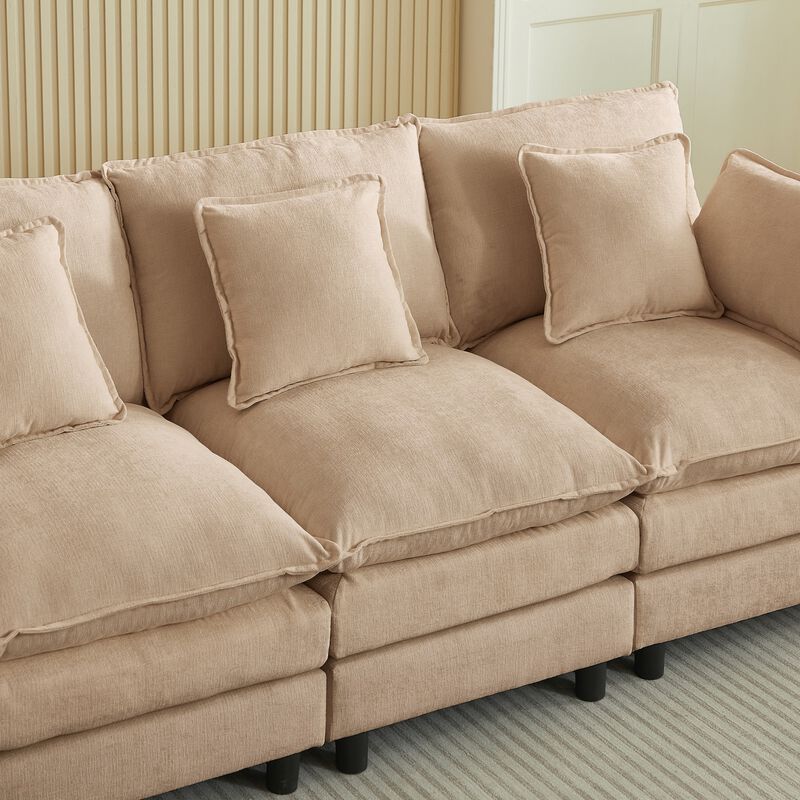 Cusppo Chenille Cloud Modular Sectional Sofa image number 5