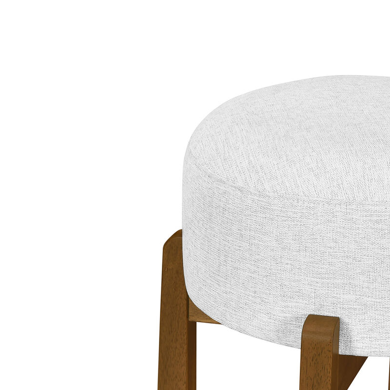 Christopher Knight Home Boylan Rubberwood Round Upholstered Barstools (Set of 4) image number 5