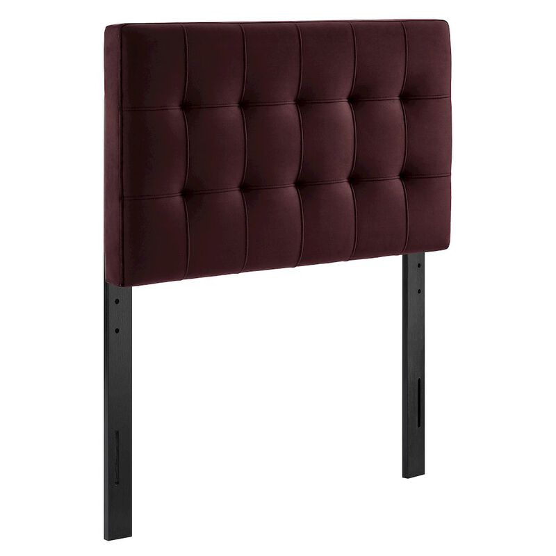 Lily Stain-Resistant Performance Velvet Twin Size Headboard image number 0