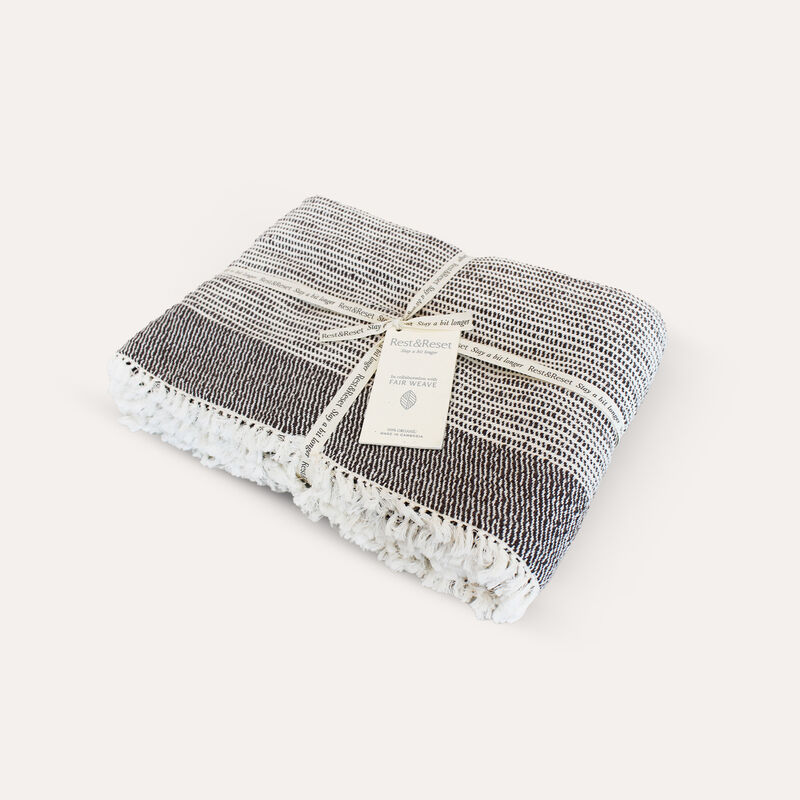 Ceremony Handwoven Throw Blanket Organic Cotton image number 3