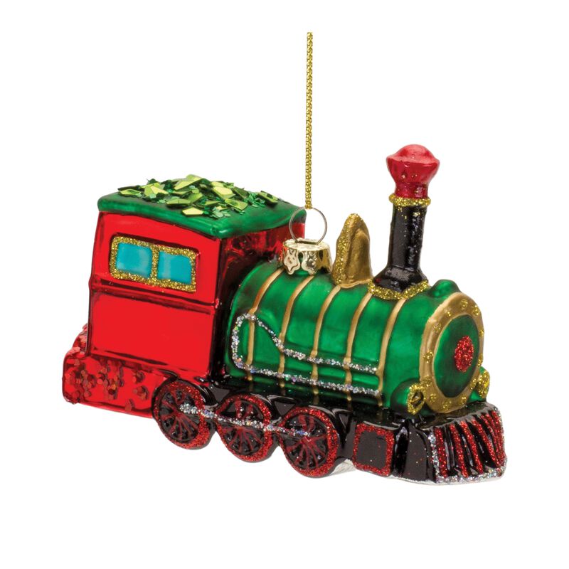 Train Christmas Ornament for Holiday Tree Decoration (Set of 6)