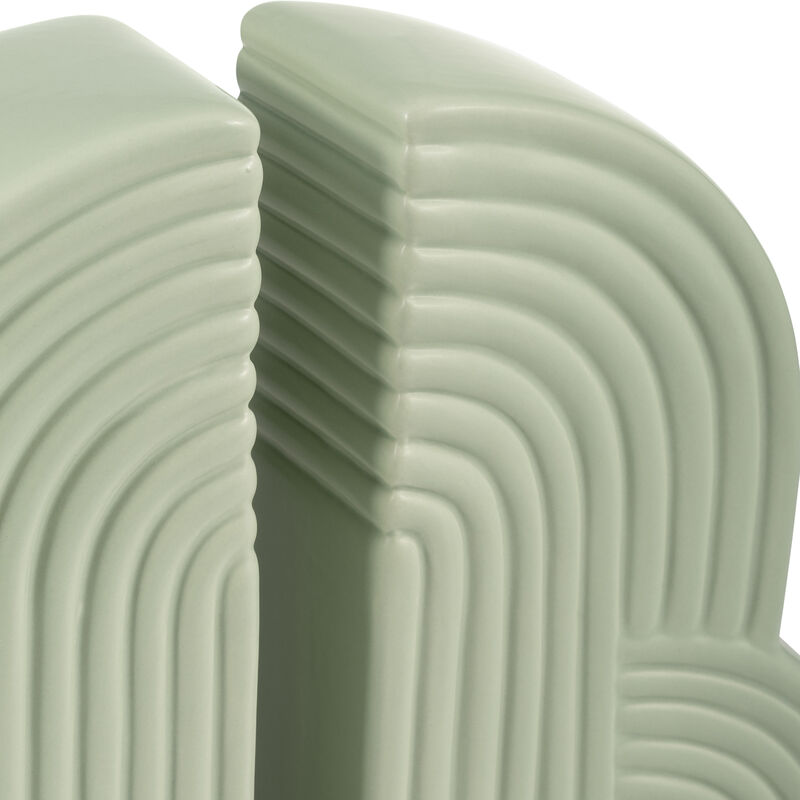 Cer, S/2 13x10" Arches Bookends, Cucumber image number 4